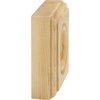 Hardware Resources 3-1/2" Wx1-1/8"Dx3-1/2"H Hard Maple Bead Edge Traditional Rosette ROS3MP